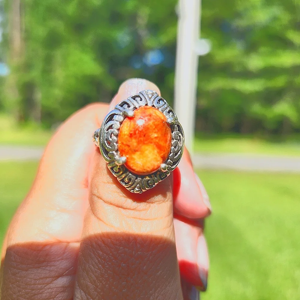 Vintage Sterling Silver Spiny‎ Oyster